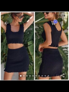 Anthropologie 2 piece stretch set